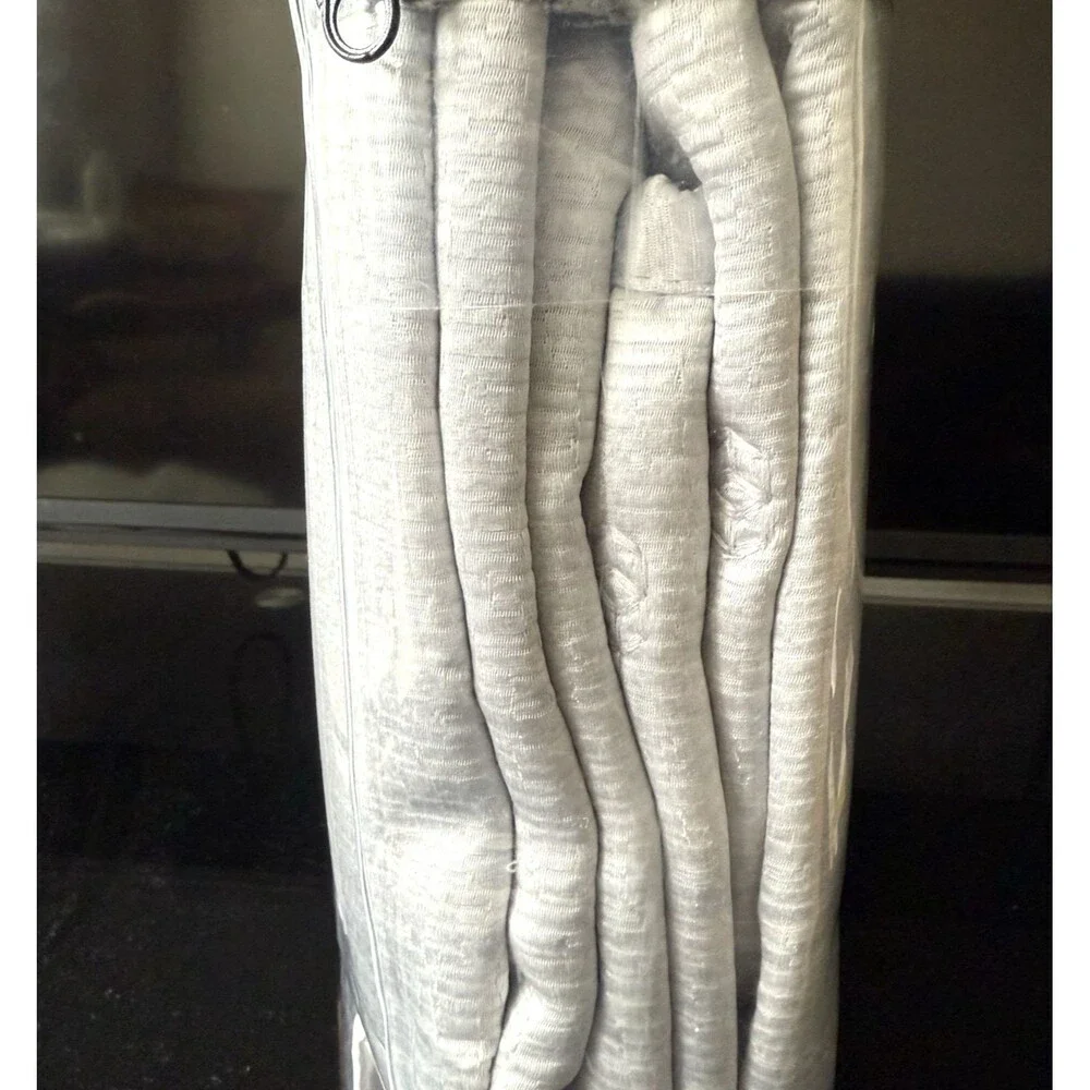 Hudson Park Nouveau Quilted EURO Sham Silver Color - Retail $150